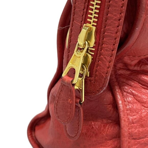 Auth BALENCIAGA The Giant City 173084 Red Leather - Handbag - Picture 12 of 16